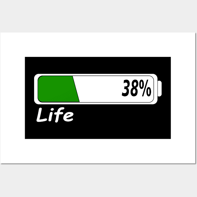 LIFE BATTERY T-SHIRT Wall Art by paynow24